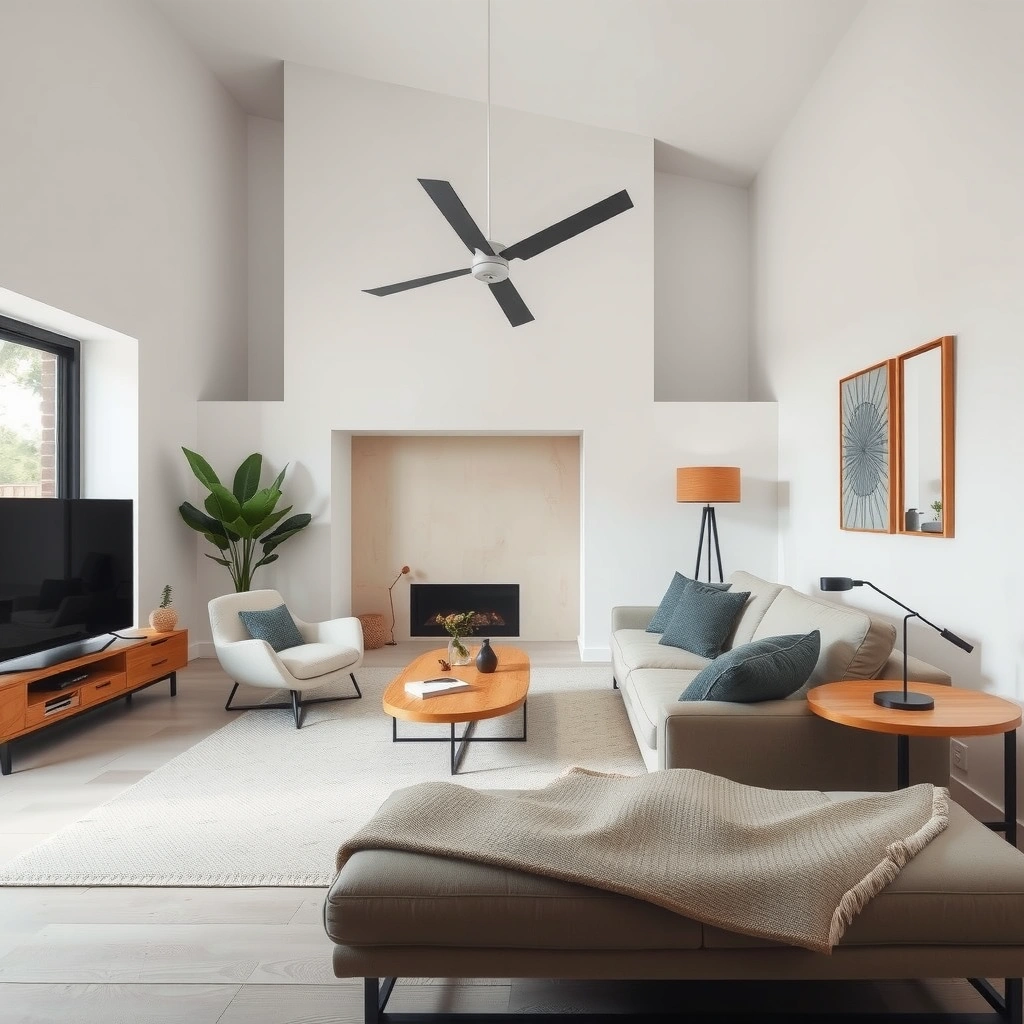 blue and white living room 16