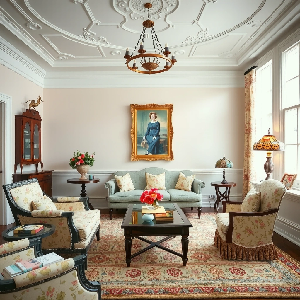 blue and white living room 19