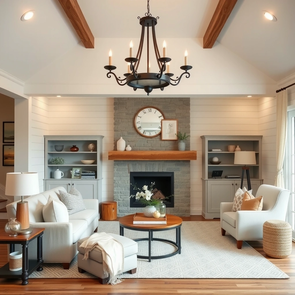 blue and white living room 2
