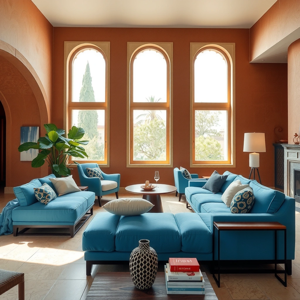 blue couch living room 10