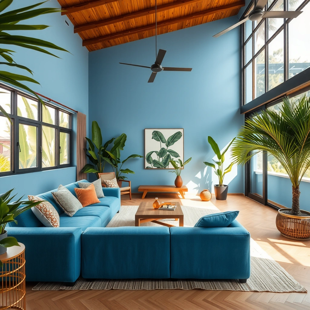 blue couch living room 12