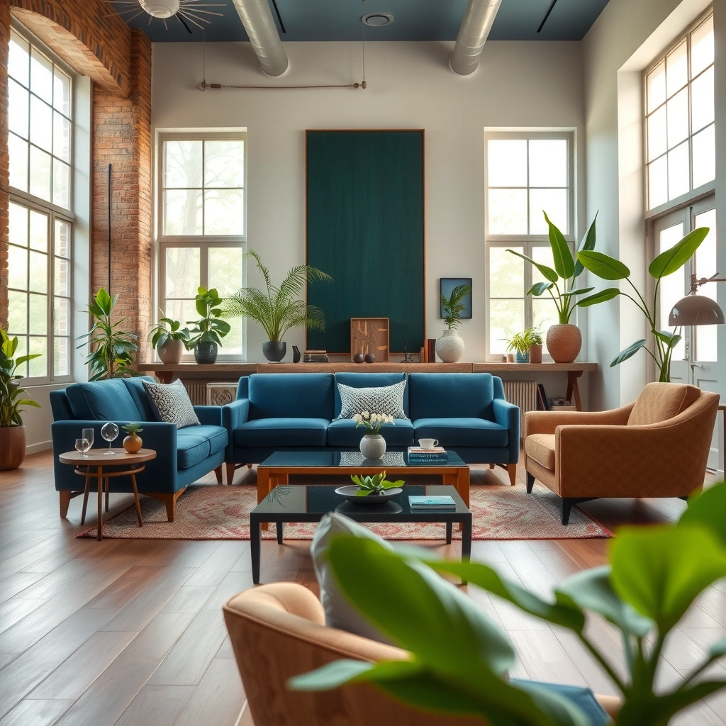 blue couch living room 13