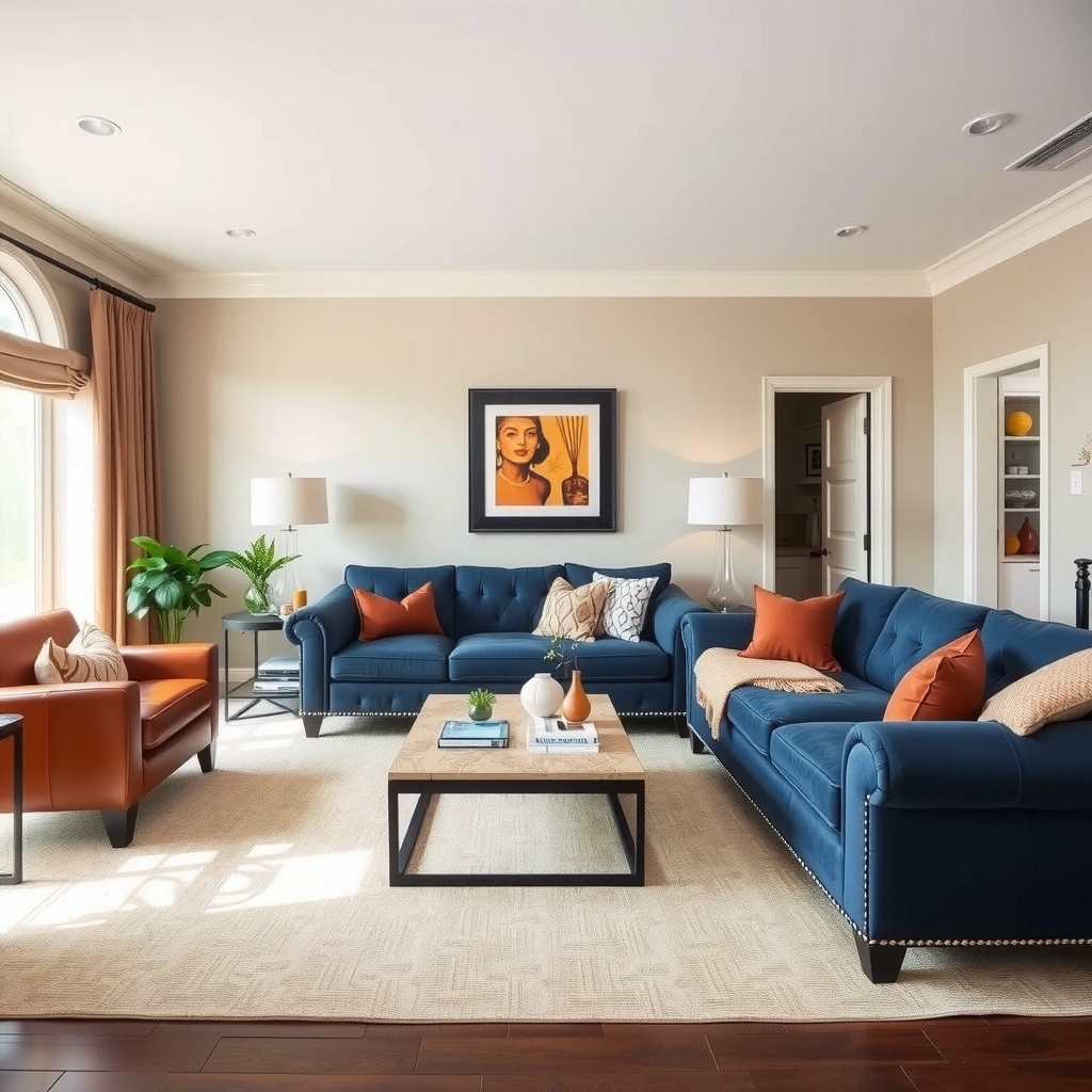 blue couch living room 17
