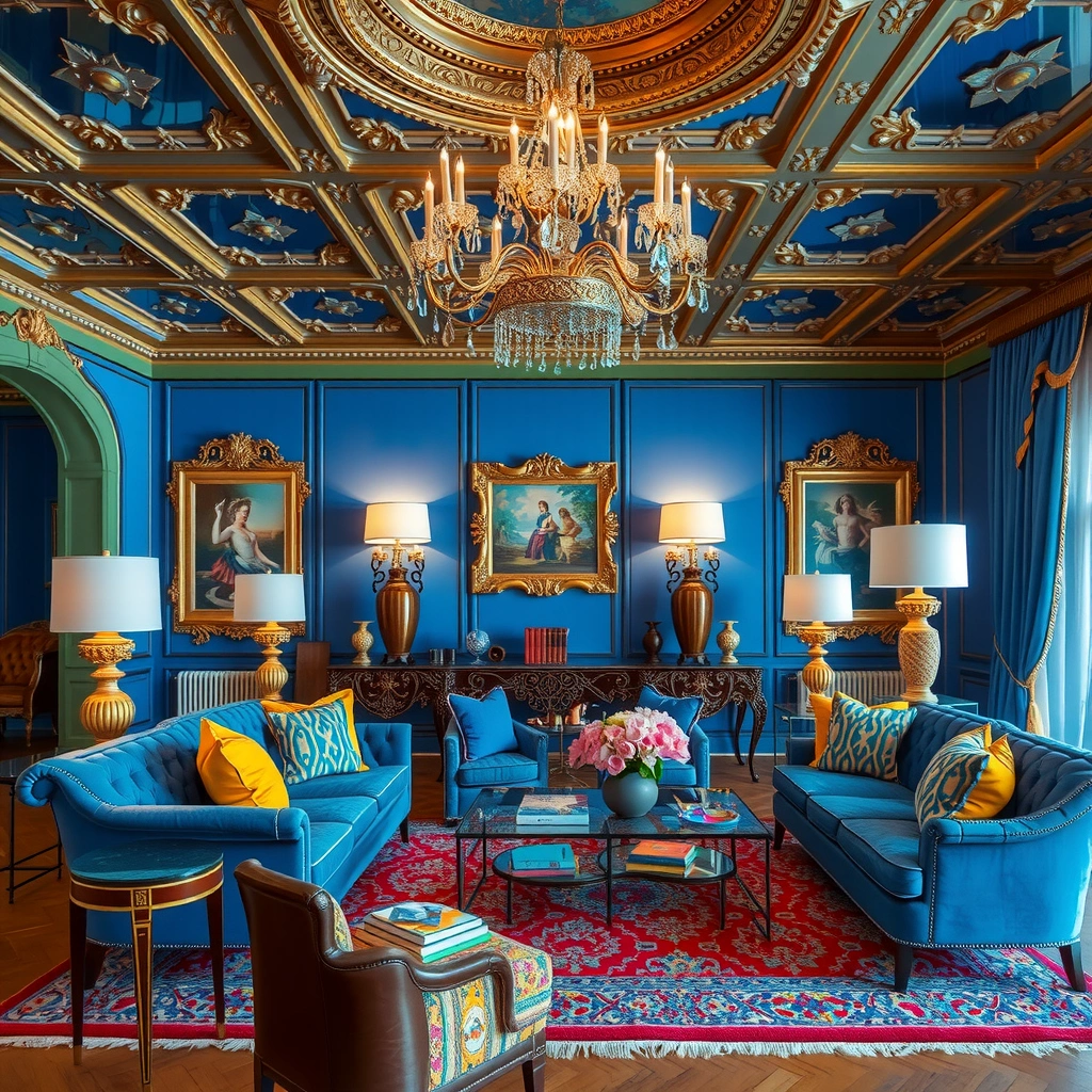 blue couch living room 19