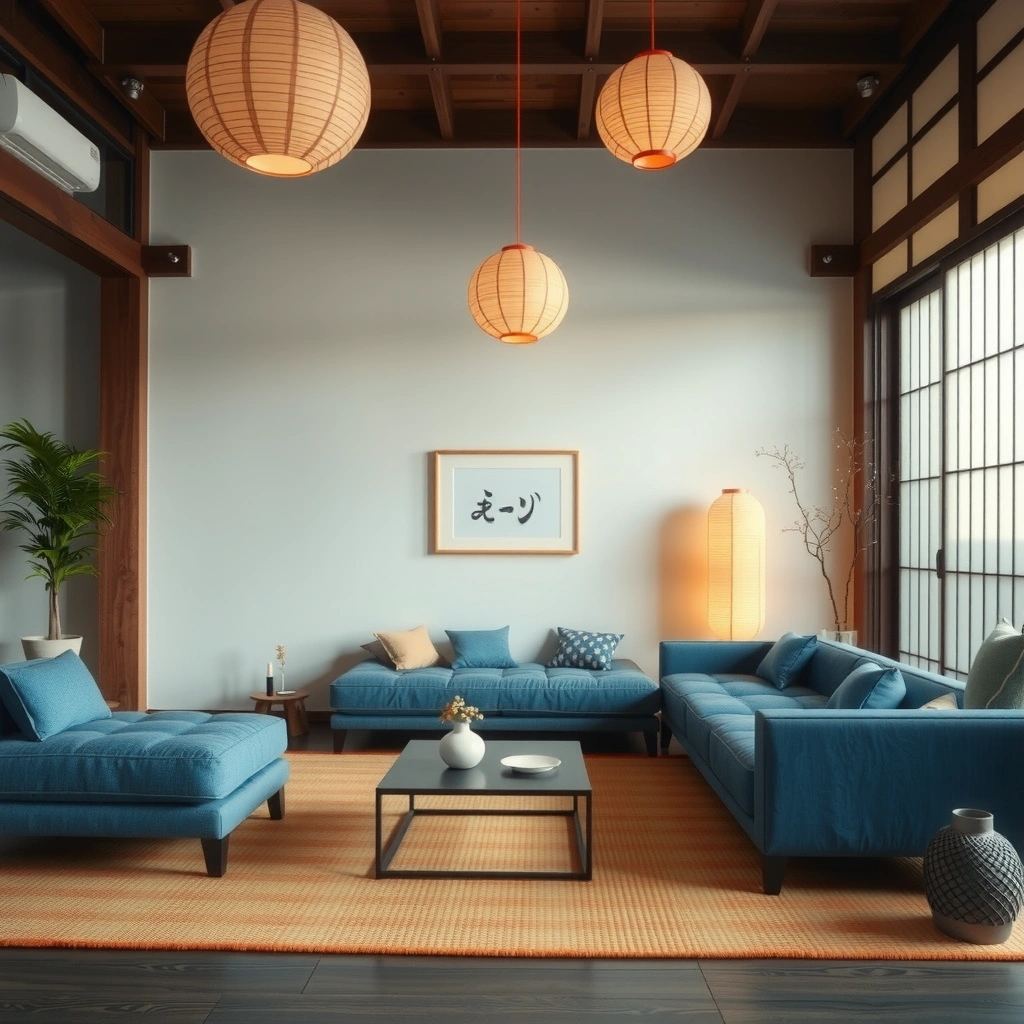 blue couch living room 20