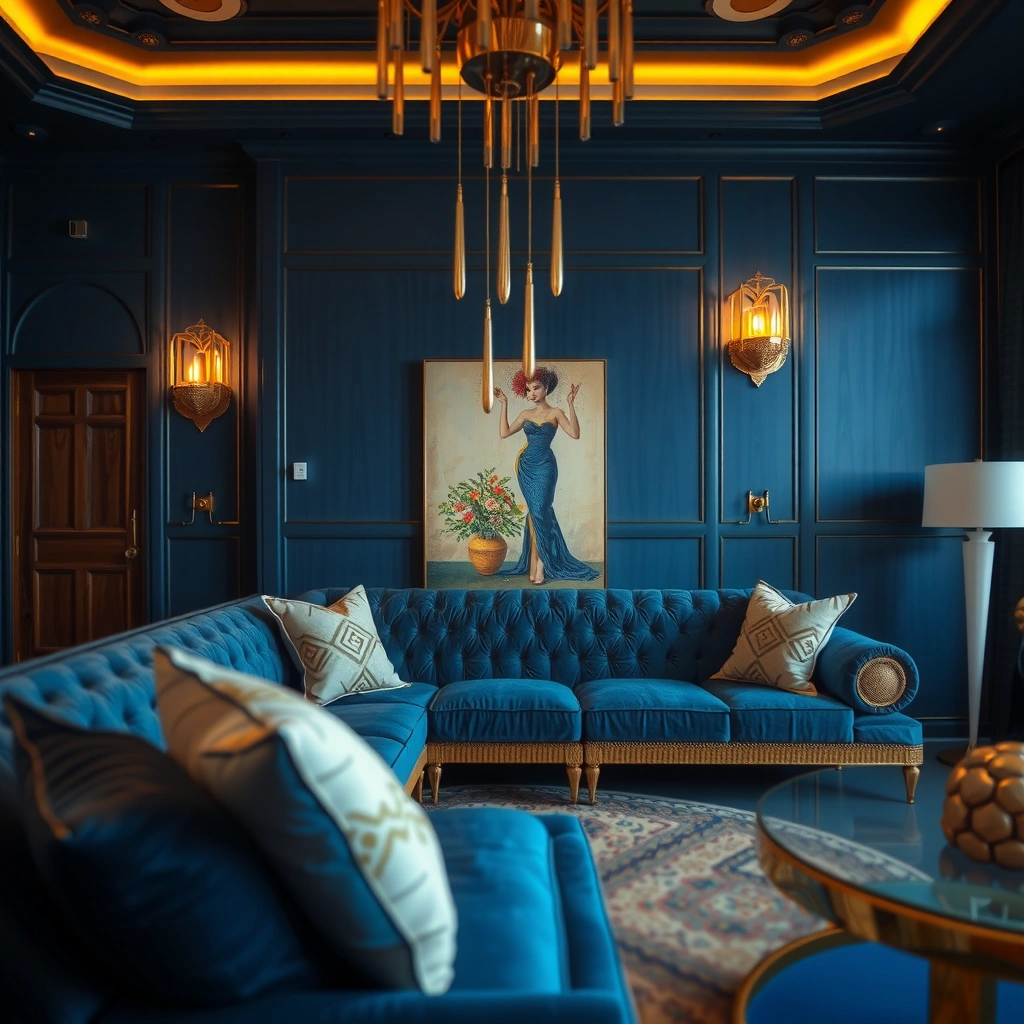 blue couch living room 5
