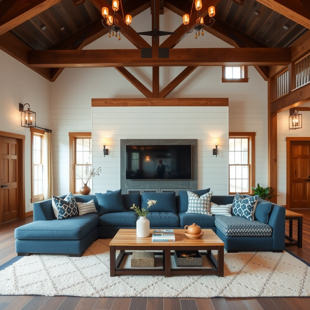 blue couch living room 8