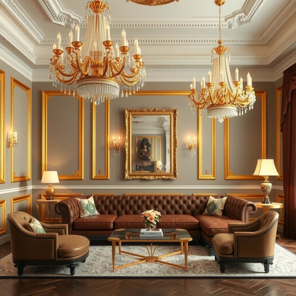 brown leather sofa living room 18