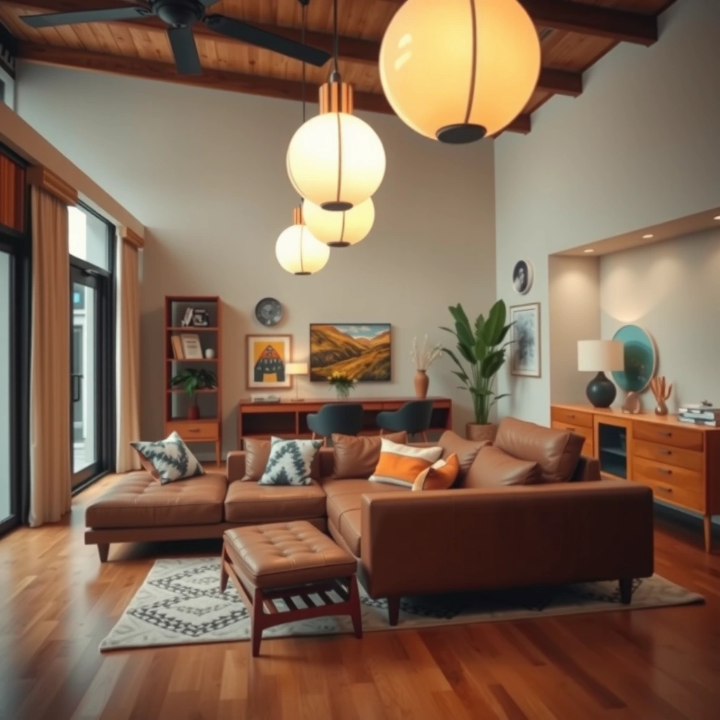 brown leather sofa living room 6