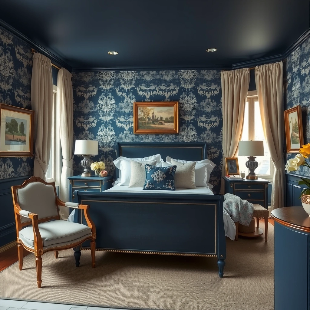 navy blue bedroom decor 13