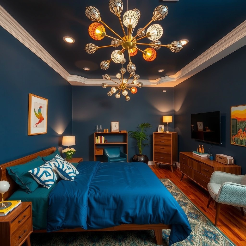 navy blue bedroom decor 14