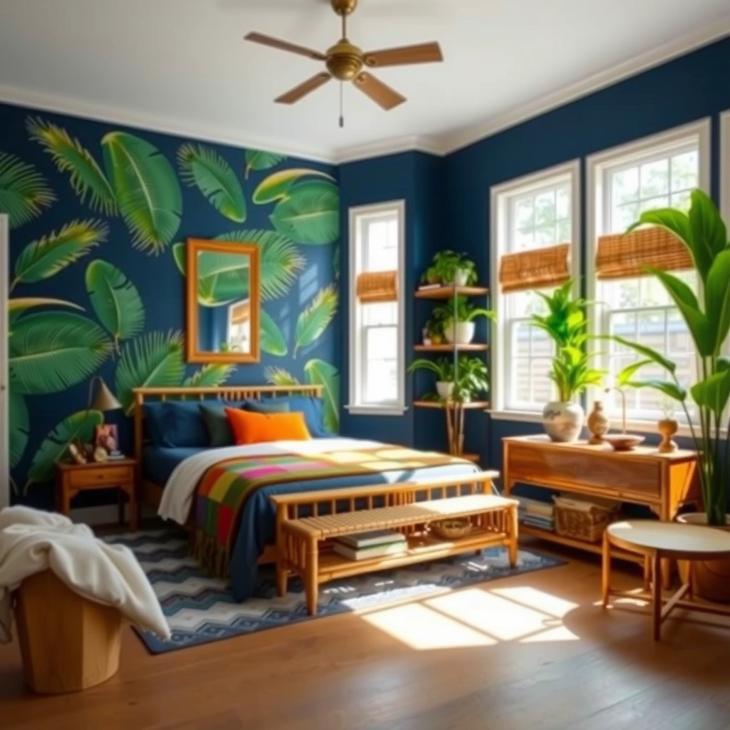 navy blue bedroom decor 15
