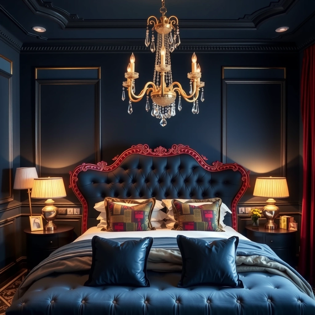 navy blue bedroom decor 2