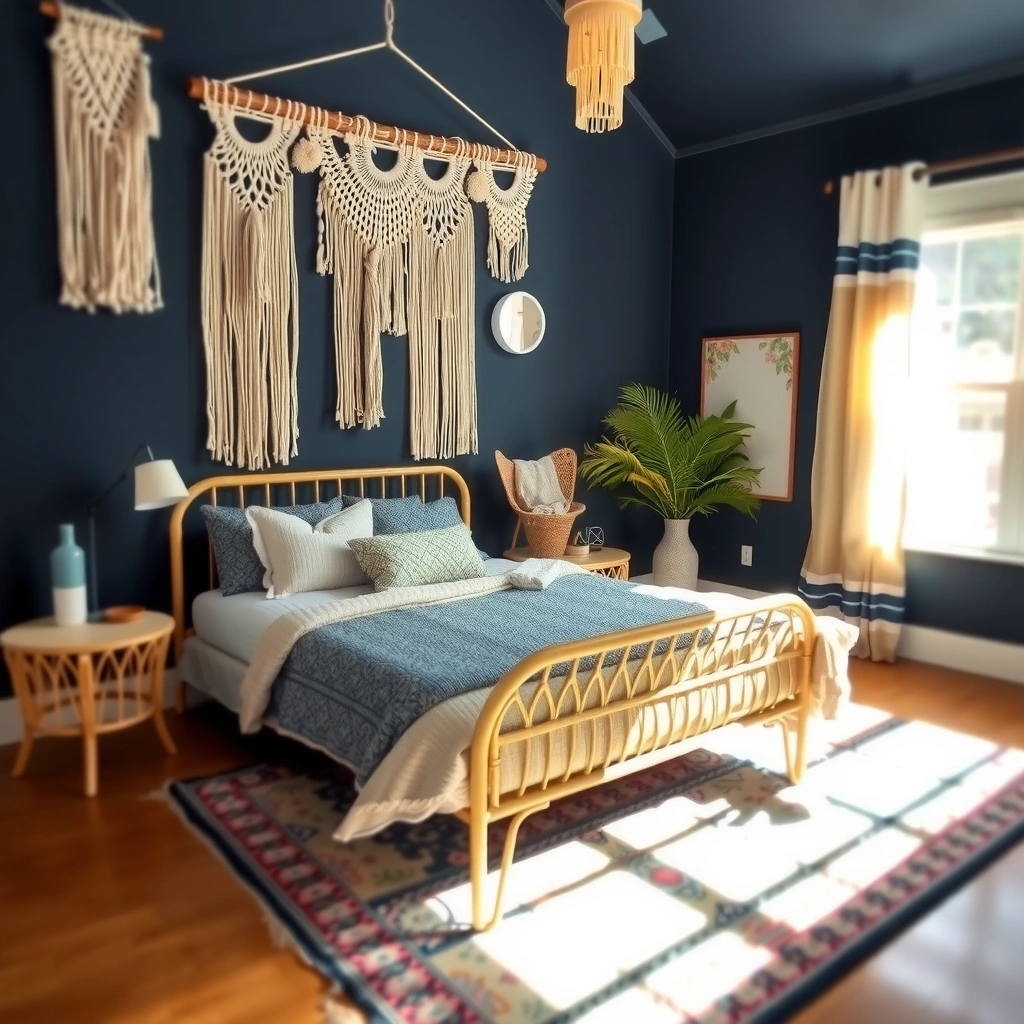 navy blue bedroom decor 5