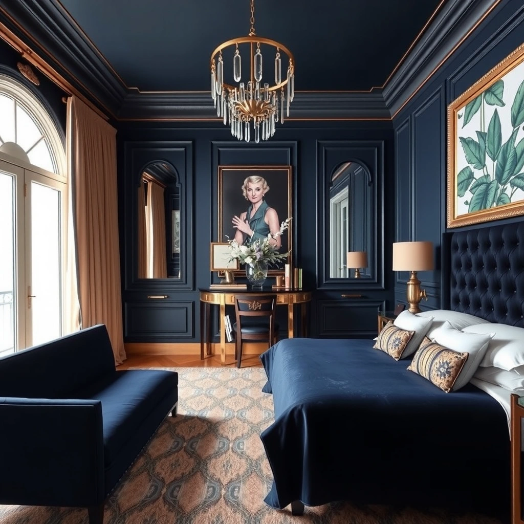navy blue bedroom decor 8