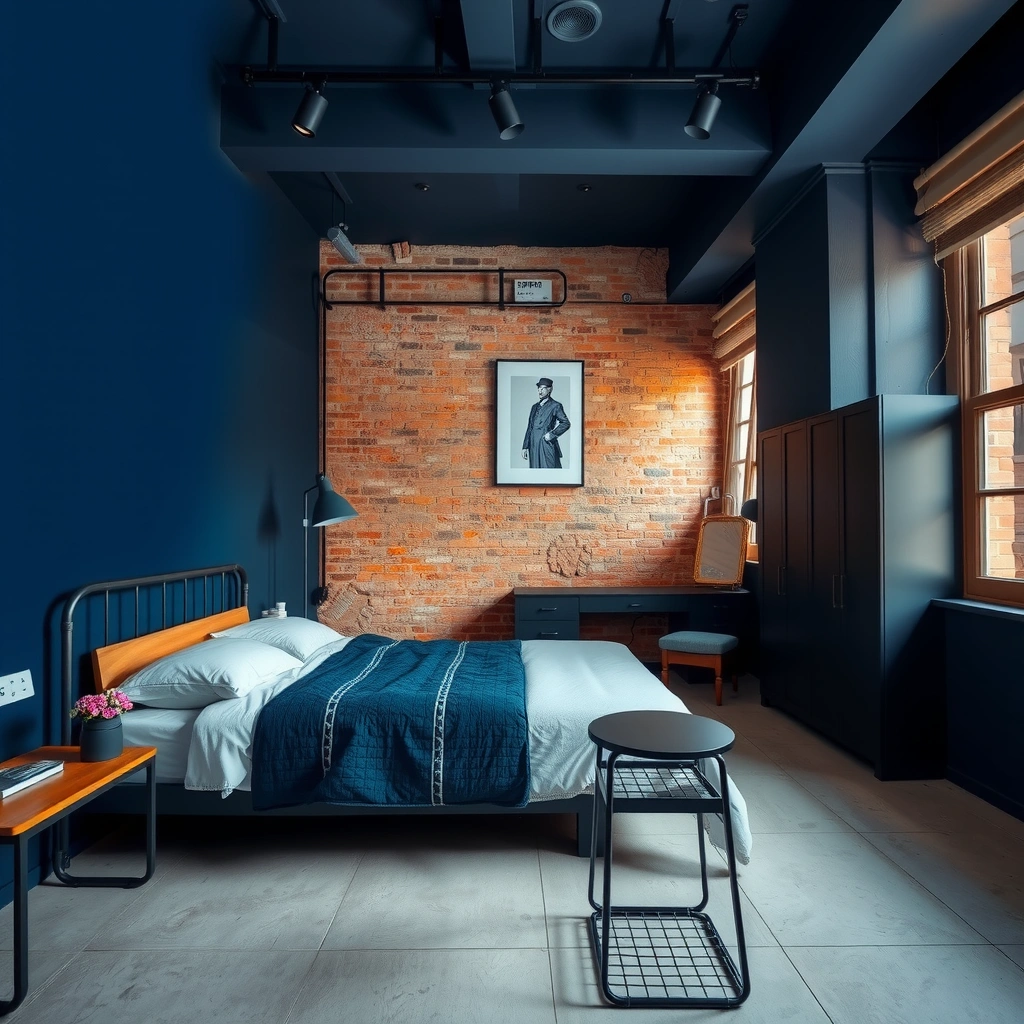 navy blue bedroom decor 9